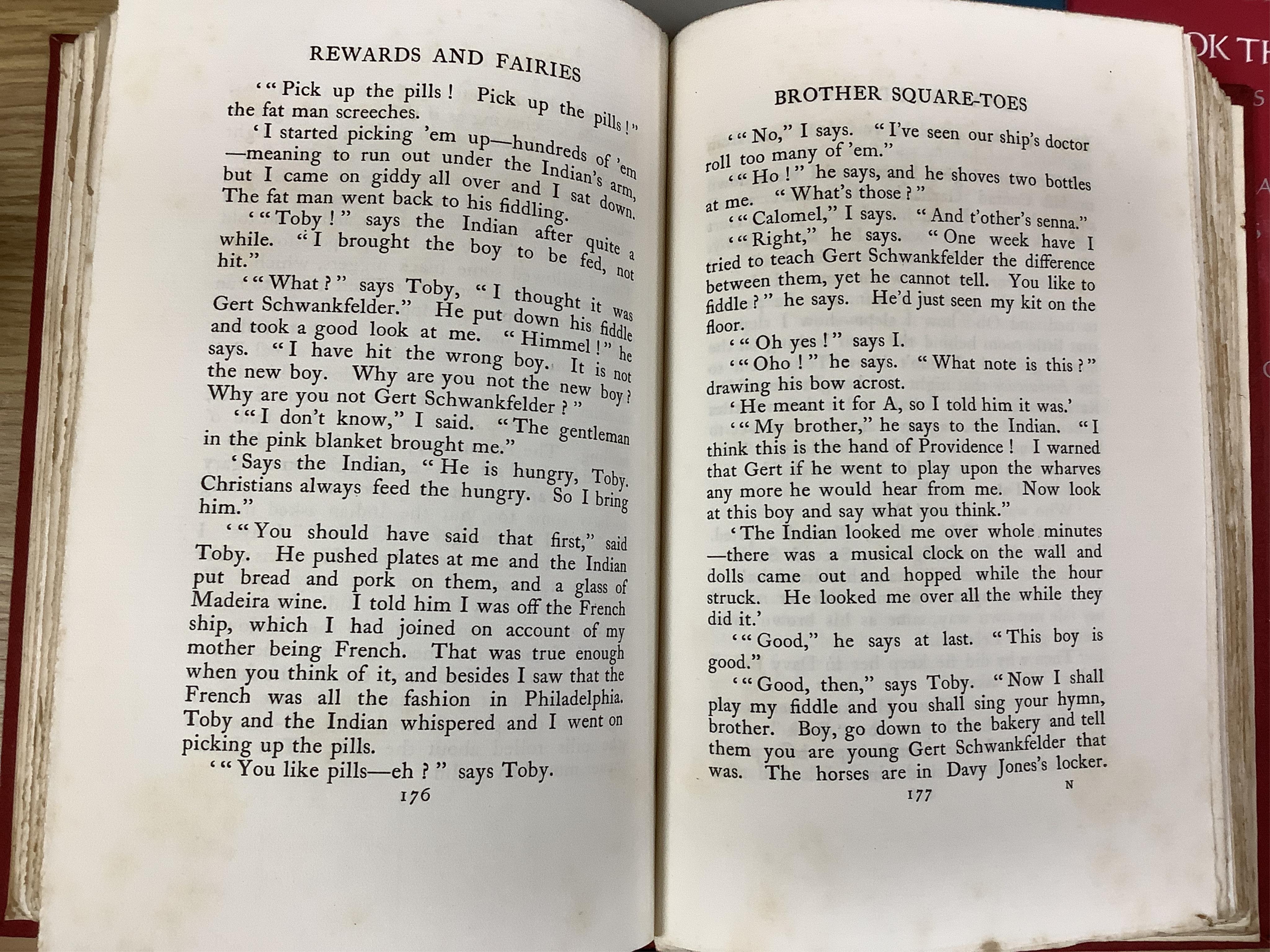 Kipling, Rudyard - The Works, 31 vols, 8vo, red cloth, gilt spines, MacMillan & Co. Condition - binding tatty